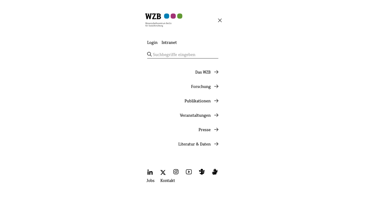 Screenshot - Drupal Referenz WZB - Mobile Navigation